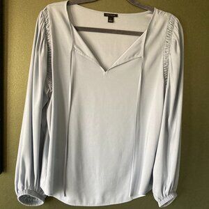 Ann Taylor Peasant Blouse, Ice Blue, Size S